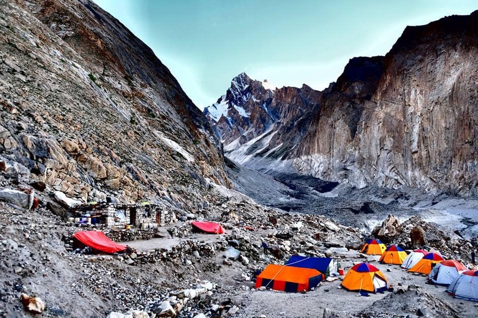 Our camp in the Khobursay campsite (3800m)